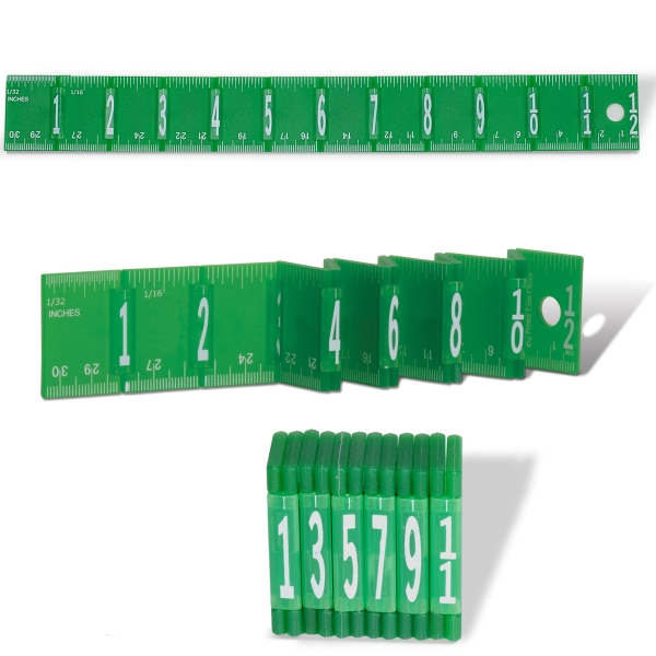 Foldable 12" ruler with numbers on the spine that appear in... from ASI 79530 Prime Line / Prime Line