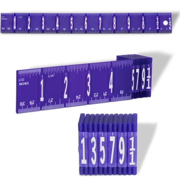 Foldable 12" ruler with numbers on the spine that appear in... from ASI 79530 Prime Line / Prime Line