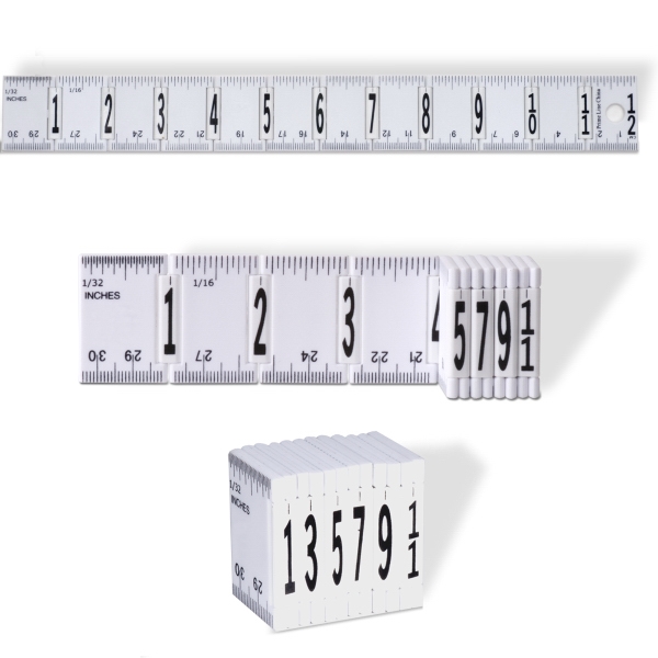Foldable 12" ruler with numbers on the spine that appear in... from ASI 79530 Prime Line / Prime Line