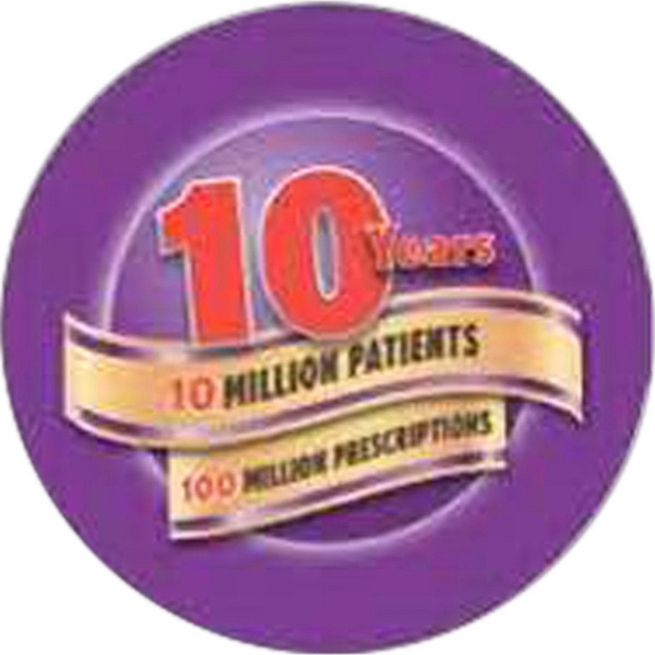 Full color digital print .050" thick rectangular badge with pin fastener... from ASI 59080 Halls & Company