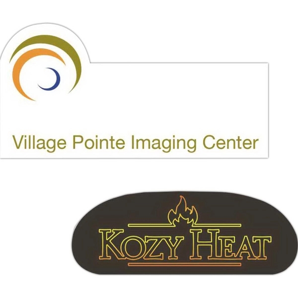 1/16" thick badges with a pin fastener.... from ASI 59080 Halls & Company