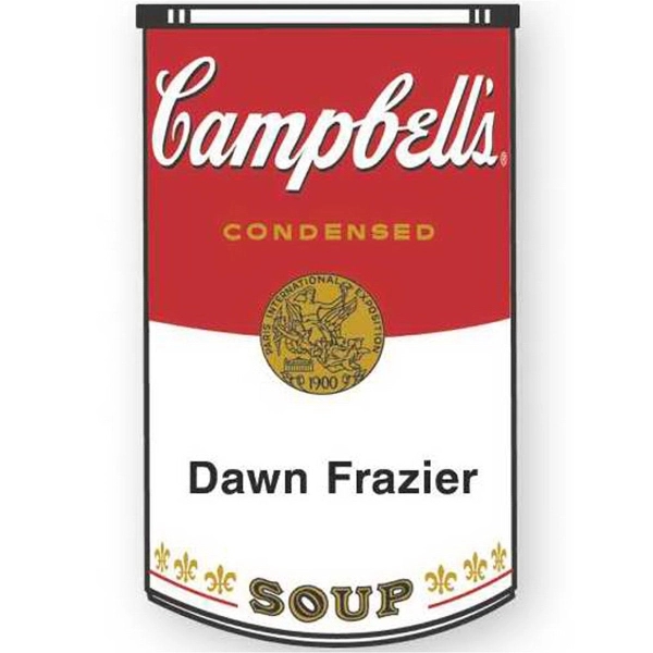 Custom shaped screened badge with pin fastener in 6-10", 1-5" and... from ASI 59080 Halls & Company