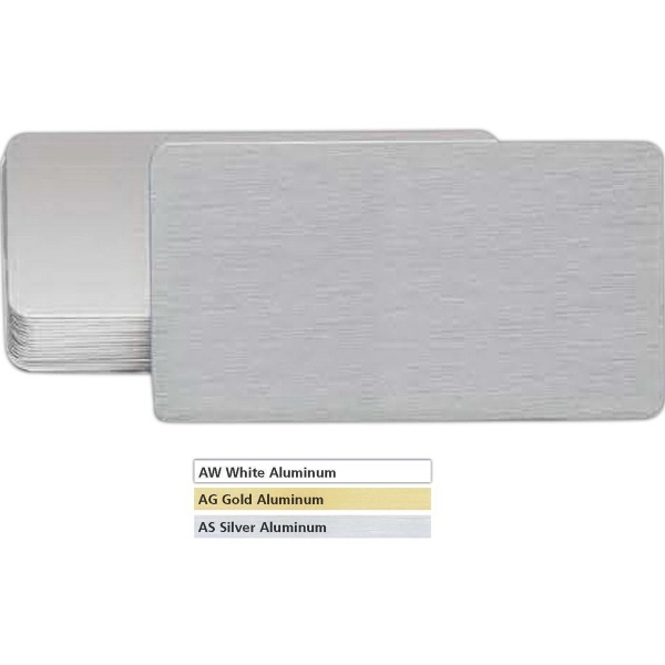 Snap-It blank rectangular .020" thick badge with aluminum insert and pin... from ASI 59080 Halls & Company