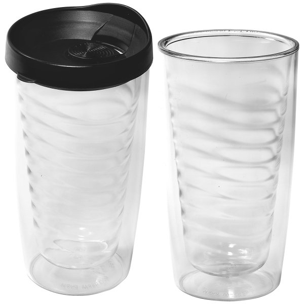 Set of colorful reusable ice cubes and an Avalon clear tumbler.... from ASI 79530 Prime Line / Prime Line