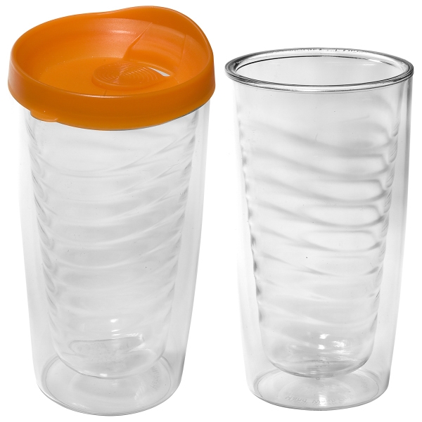 Set of colorful reusable ice cubes and an Avalon clear tumbler.... from ASI 79530 Prime Line / Prime Line