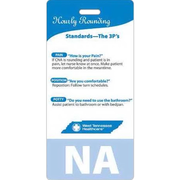 Glossy badge talker on .020" thermal-laminated plastic; fits best with 2... from ASI 59080 Halls & Company