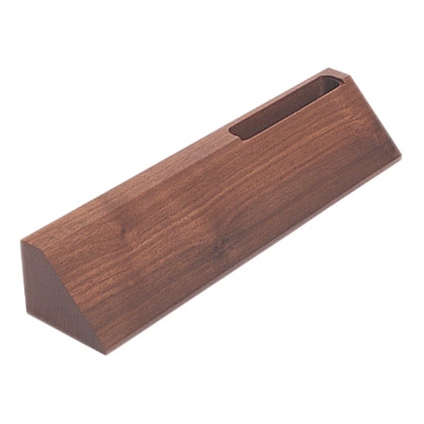 8.5" x 2" x 2" wedge-shaped nameplate in rosewood, red alder... from ASI 92531 Unique Custom Products / UCP