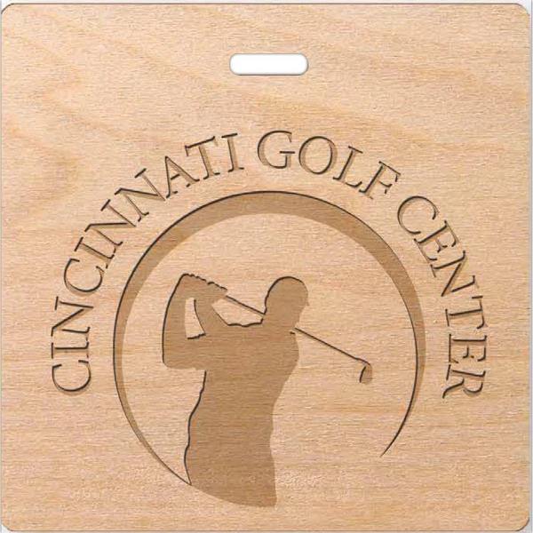 1/16" thick wood tag with natural cotton cording.... from ASI 59080 Halls & Company