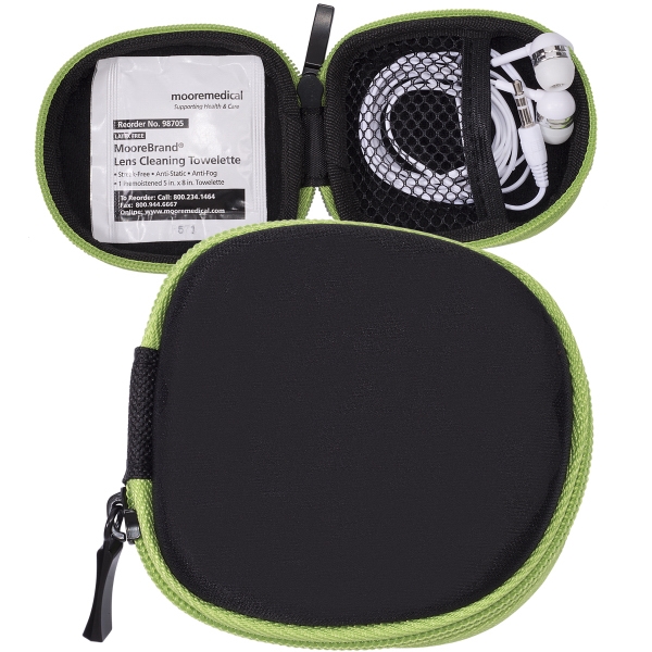 Pocket pouch set with earbuds and lens cleaning towelette... from ASI 79530 Prime Line
