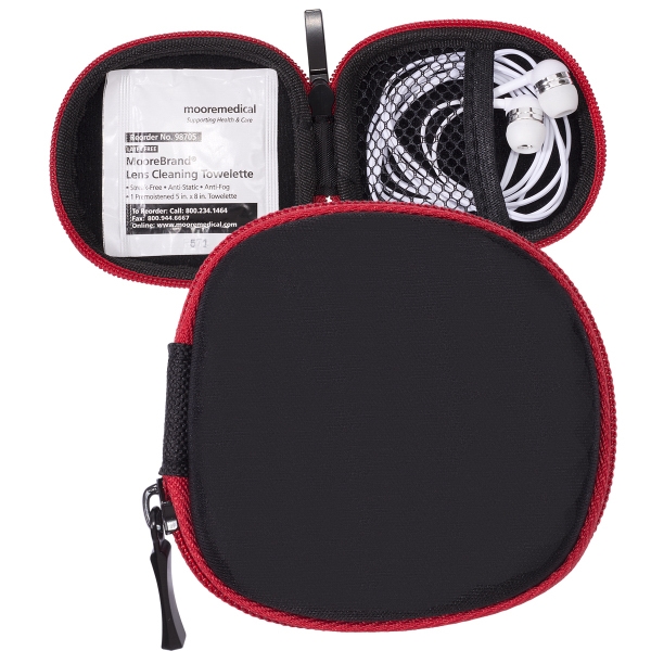 Pocket pouch set with earbuds and lens cleaning towelette... from ASI 79530 Prime Line