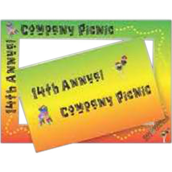 Full color rectangle shaped frame magnet with facial feature pull outs.... from ASI 59080 Halls & Company / ID Line