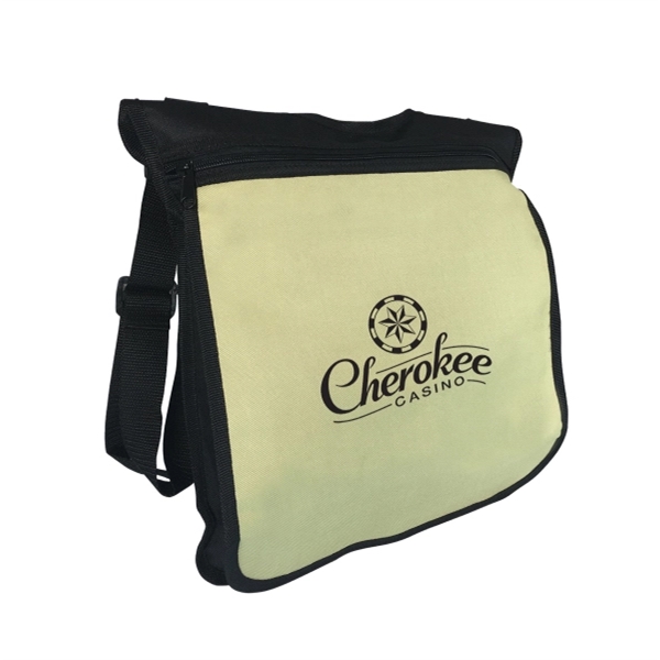 Polyester messenger bag with zippered front pocket.... from ASI 40544 Binaco / Binaline