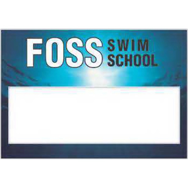 .070" thick window badge with insert cards, a pin fastener, and... from ASI 59080 Halls & Company