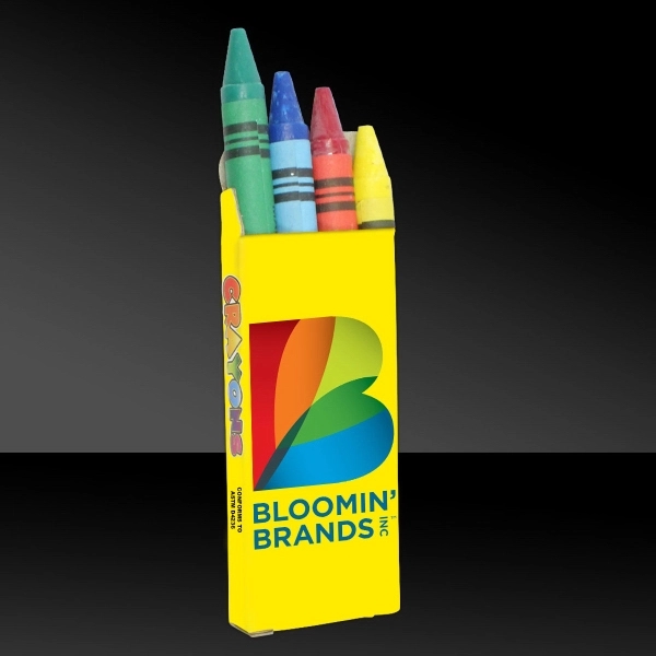 4 pack of assorted colored crayons... from ASI 42016 Brighter Promotions Inc / Chemical Light™ Liquid Light