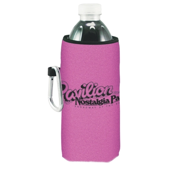 This fabric water/soda bottle caddy with hook and a single color... from ASI 65603 Kool Trends