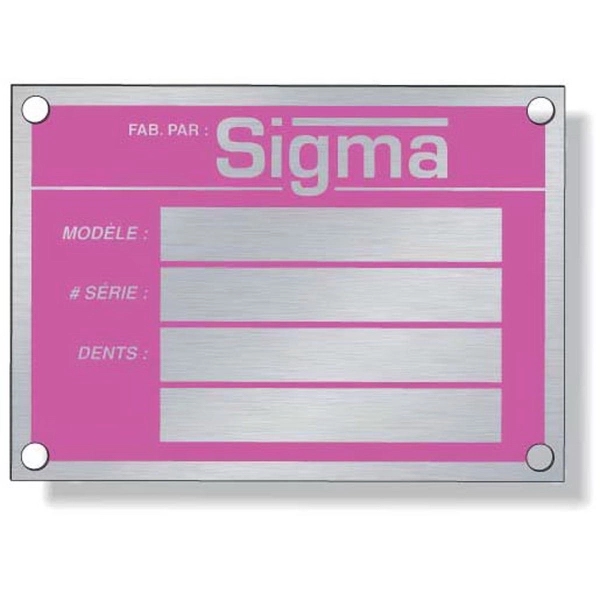 Sealed anodized aluminum plate .020 for indoor use only. Screen printed... from ASI 87400 ArtechPro