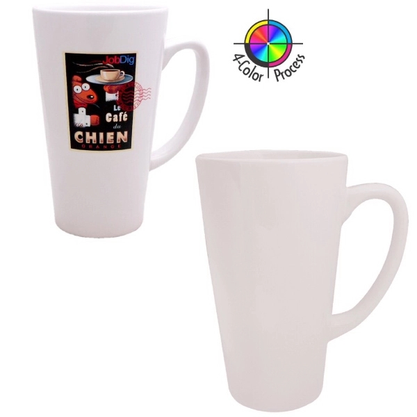 16oz Vitrified Cafe Latte Mug, four color... from ASI 80093 Pyrographics / Pyrographics Line