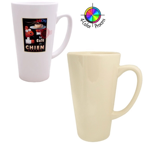 16oz Vitrified Cafe Latte Mug, four color... from ASI 80093 Pyrographics / Pyrographics Line