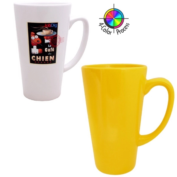 16oz Vitrified Cafe Latte Mug, four color... from ASI 80093 Pyrographics / Pyrographics Line