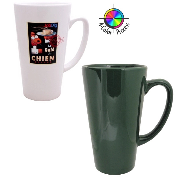 16oz Vitrified Cafe Latte Mug, four color... from ASI 80093 Pyrographics / Pyrographics Line