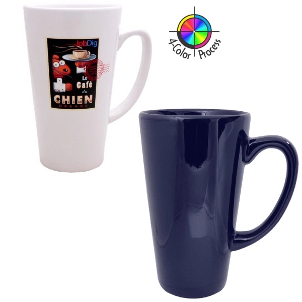 16oz Vitrified Cafe Latte Mug, four color... from ASI 80093 Pyrographics / Pyrographics Line