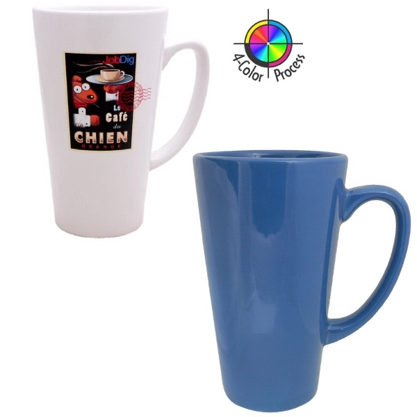 16oz Vitrified Cafe Latte Mug, four color... from ASI 80093 Pyrographics / Pyrographics Line