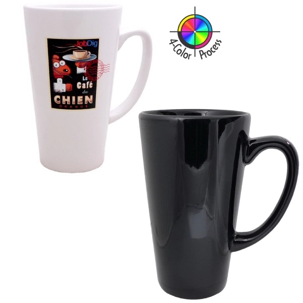 16oz Vitrified Cafe Latte Mug, four color... from ASI 80093 Pyrographics / Pyrographics Line