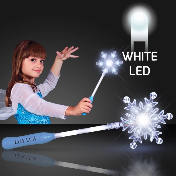Blank or imprinted. Light up snowflake wand with multicolor LED.... from ASI 34194 ALightPromos / Alight Promotional Products