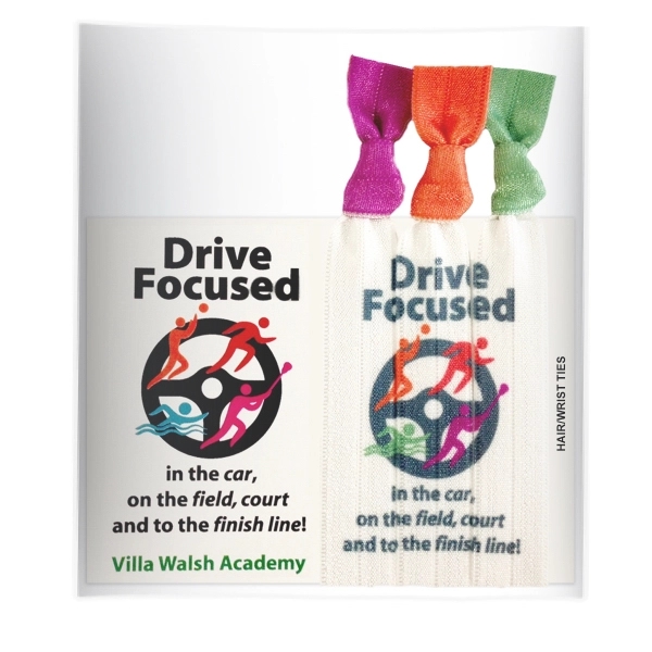 Hair Ties w/ Custom printed Backer Card - 3 Pack... from ASI 80127 Quashies, LLC