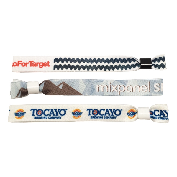 Event Fabric Wristband with Full Color/Locking Bead... from ASI 80127 Quashies, LLC / Quashies