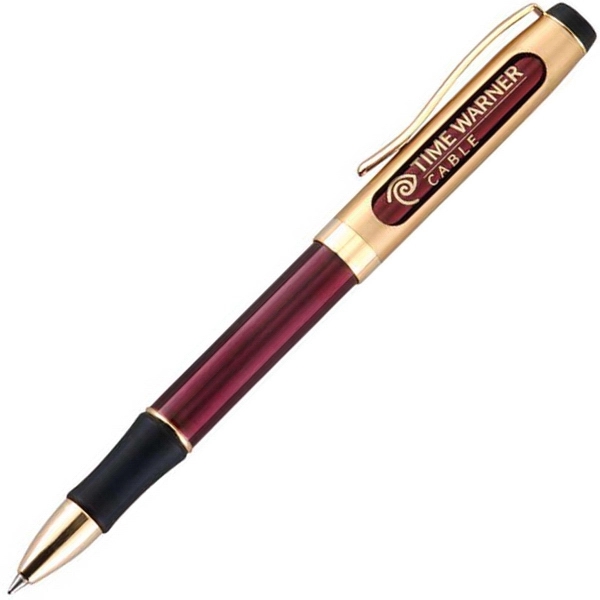 Brass twist-action ballpoint pen with a metallic color barrel and convenient... from ASI 68190 Lungsal / Lungsal