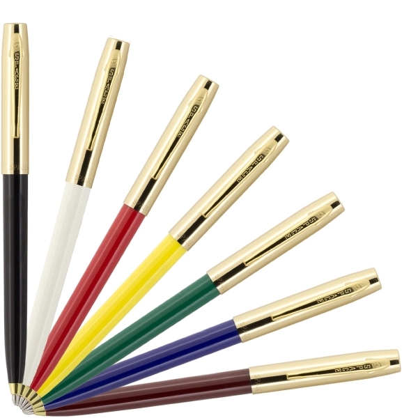Plastic barrel space pen with gold metal cap.... from ASI 54423 Fisher Space Pen Co / Fisher Space Pen