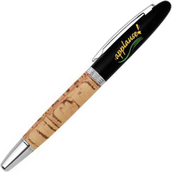 Twist-action rollerball pen with a cork barrel and a cap with... from ASI 68190 Lungsal / Lungsal