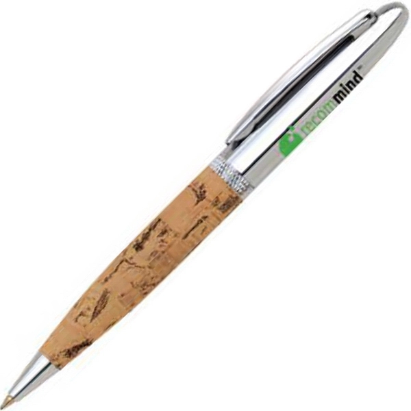 Twist-action rollerball pen with a cork barrel and a cap with... from ASI 68190 Lungsal / Lungsal