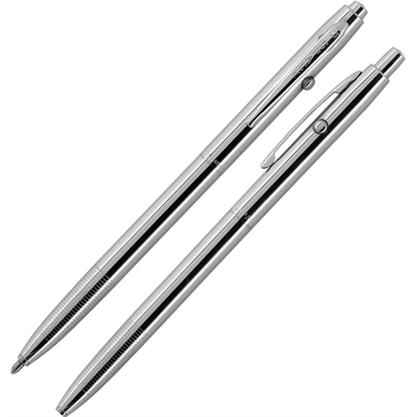 Chrome plated retractable pen with side release button.... from ASI 54423 Fisher Space Pen Co / Fisher Space Pen