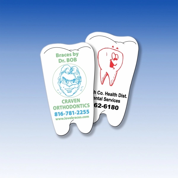 3.3125" x 2.0625" tooth shaped magnet with full color process imprinting.... from ASI 92977 UniversalPromo, Inc / UP Line