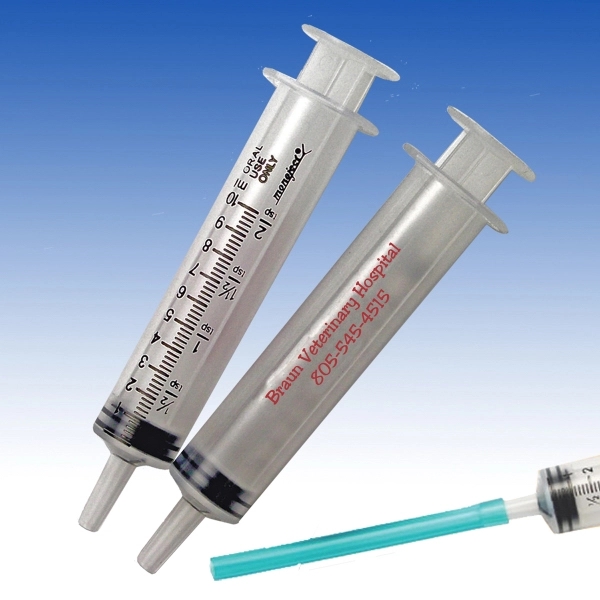 Clear oral syringe with capacity of 10ml; includes long plastic filler... from ASI 92977 UniversalPromo, Inc / UP Line