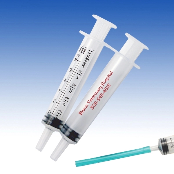 Clear oral syringe with capacity of 6ml; includes long plastic filler... from ASI 92977 UniversalPromo, Inc / UP Line