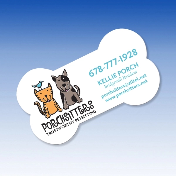 2" x 3.5" dog bone shaped magnet with full color process... from ASI 92977 UniversalPromo, Inc / UP Line