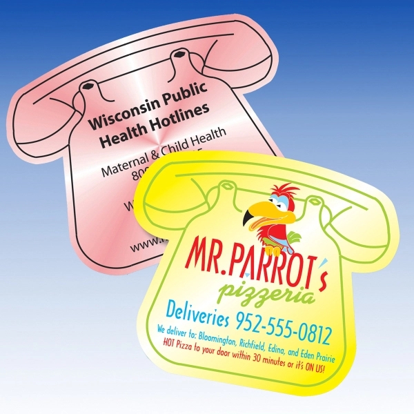 2.25" x 2.5" telephone shaped magnet with laminated full color process... from ASI 92977 UniversalPromo, Inc / UP Line
