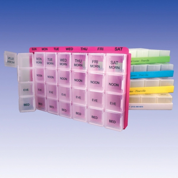 Translucent medicine case with compartments for every day of the week.... from ASI 92977 UniversalPromo, Inc / UP Line