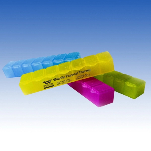 Seven day pill bottle with a snap-tight lid.... from ASI 92977 UniversalPromo, Inc / UP Line