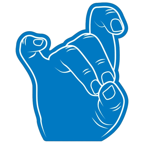 Open cell foam hand shape cheering novelty with stock outline design.... from ASI 54886 Foamworx / FoamWorx