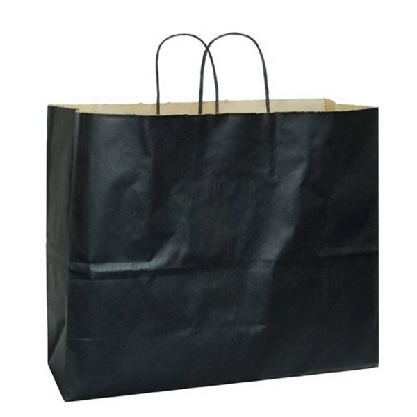 16" x 6" x 13" matte Kraft paper shopping bag with... from ASI 35290 American Ad Bag Co