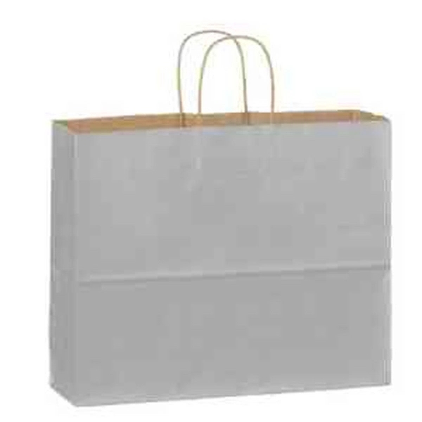 16" x 6" x 13" matte Kraft paper shopping bag with... from ASI 35290 American Ad Bag Co