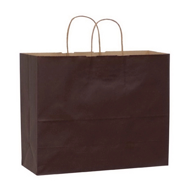 16" x 6" x 13" matte Kraft paper shopping bag with... from ASI 35290 American Ad Bag Co