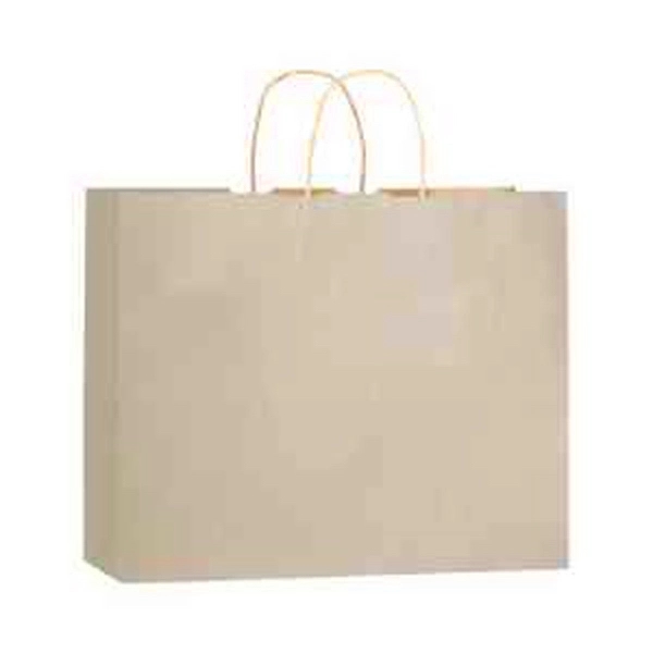 16" x 6" x 13" matte Kraft paper shopping bag with... from ASI 35290 American Ad Bag Co