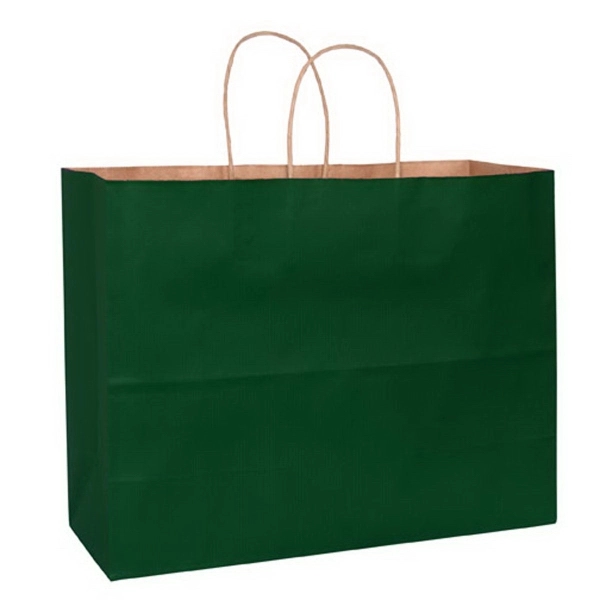 16" x 6" x 13" matte Kraft paper shopping bag with... from ASI 35290 American Ad Bag Co