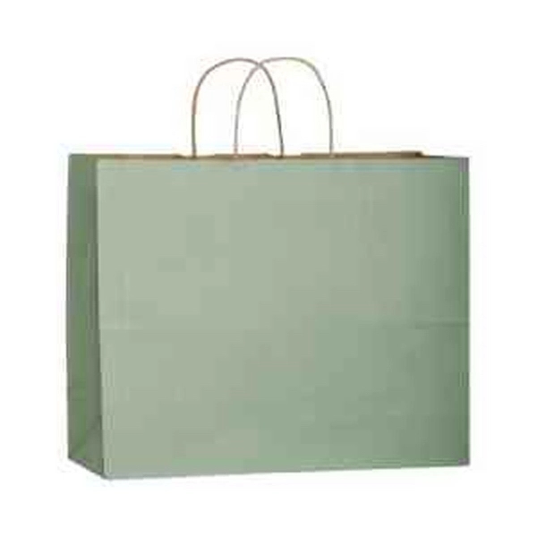 16" x 6" x 13" matte Kraft paper shopping bag with... from ASI 35290 American Ad Bag Co