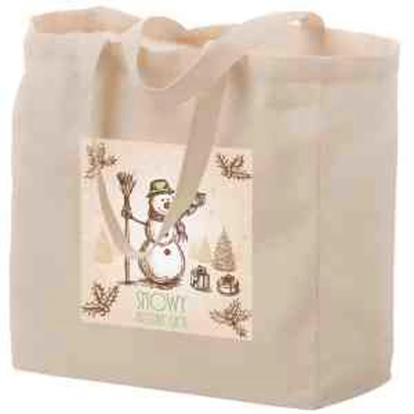 13" x 5" x 13" 6-ounce cotton canvas tote bag with... from ASI 35290 American Ad Bag Co